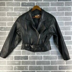 GENUINE HARLEY DAVIDSON LEATHER MOTORCYCLE JACKET Women’s Size Small